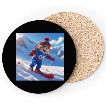 Discover Hamster climbing the mountains cute Coasters