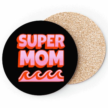 Discover Super Mom Retro Summer Design Coasters