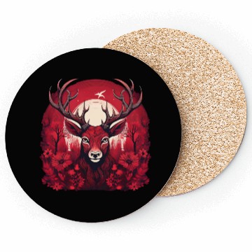 Discover Stag of the Crimson Grove Coasters