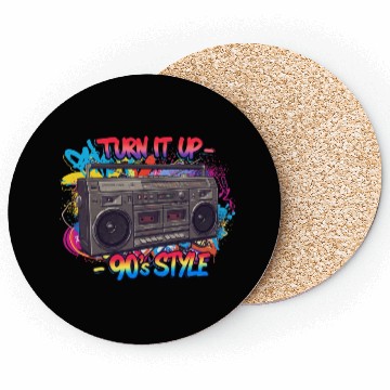 Discover Turn It Up 90s Style Boombox Coasters