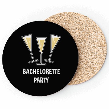 Discover Bachelorette Party (Sparkling Wine Funnel Shut 3C) Coasters