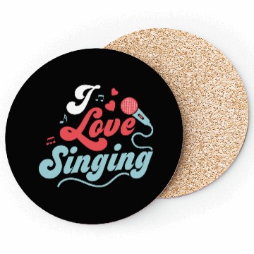 Discover I Love Singing Karaoke Singer Coasters