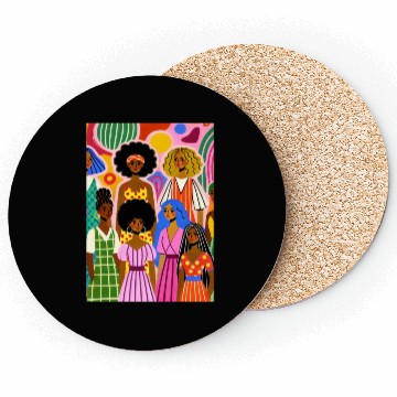 Discover Vibrant Summer Fashion Illustration Coasters