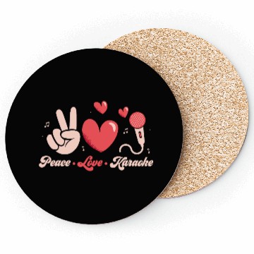 Discover Peace Love Karaoke Singing Singer Coasters