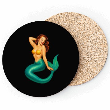 Discover Classic Vintage Mermaid Pinup Coasters