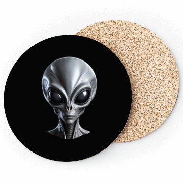 Discover Real Grey Alien with a big head Coasters