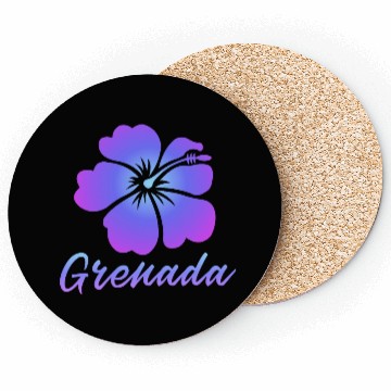 Discover Grenada Hibiscus Coasters