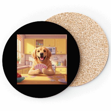 Discover card game dog Coasters