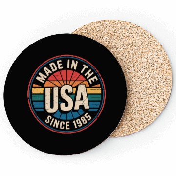 Discover Made in USA 1985 Coasters | Retro Birthday Gift
