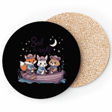 Discover Sail the Night Whimsical Animal Coasters