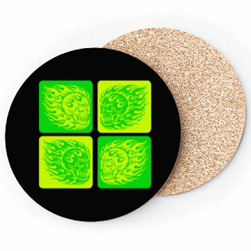 Discover Flaming Skull - Biker Coasters
