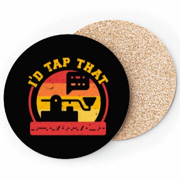Discover Morse Code I'd Tap That Coasters