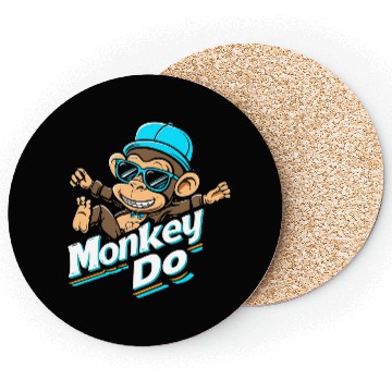Discover Cool Monkey Do – Fun Cartoon Streetwear Design Coasters
