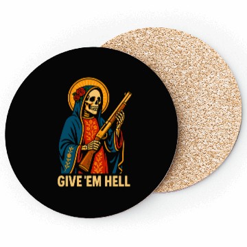 Discover Give'em Hell Gothic Streetwear Coasters