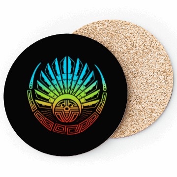 Discover Mayan And Aztec Quetzalcoatl Maya Tribal Coasters