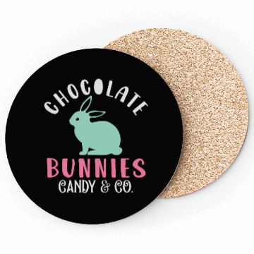Discover Chocolate Bunnies Candy & Co Happy Easter Holiday Coasters