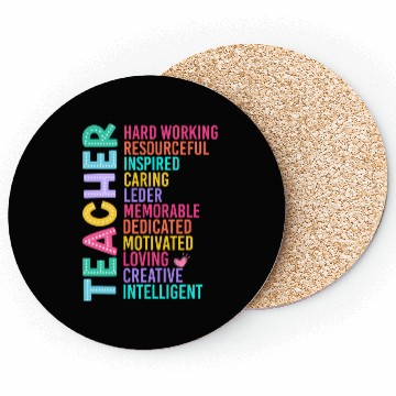 Discover TEACHER APPRECIATION Colourful Inspirational Words Coasters