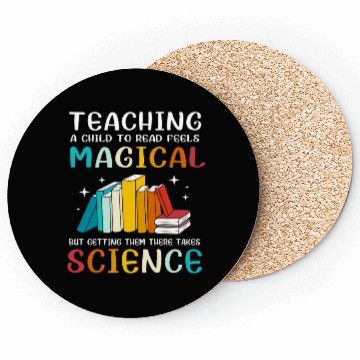 Discover Reading Teacher Bookworm Read Books Coasters