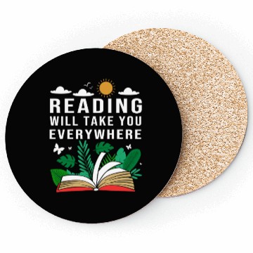 Discover Reading Teacher Librarian Read Book Coasters