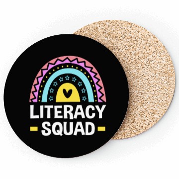 Discover Reading Teacher Book Literacy Squad Coasters