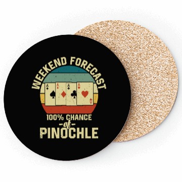 Discover Weekend Forecast Pinochle Coasters