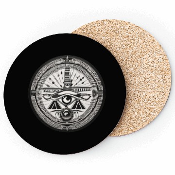 Discover Mystic Eye Seal – Symbol of Vision and Power Coasters