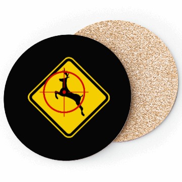 Discover Deer hunting sign Coasters