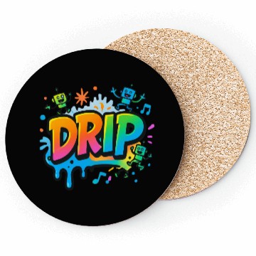 Discover DRIP Graffiti Robot Coasters – Fun Streetwear Style
