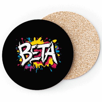 Discover Beta Graffiti Coasters – Loud Slang Splash Design