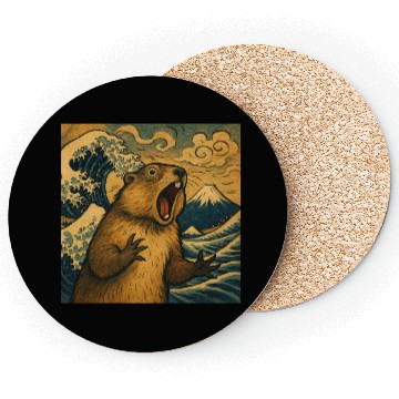 Discover The Great Scream off Kanagawa – Marmot Overboard Coasters