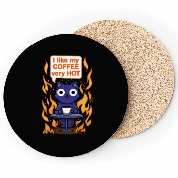 Discover I like coffee very hot Coasters