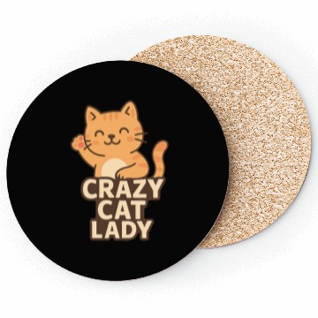 Discover Crazy Cat Lady – Cute Cat Lover Design Coasters