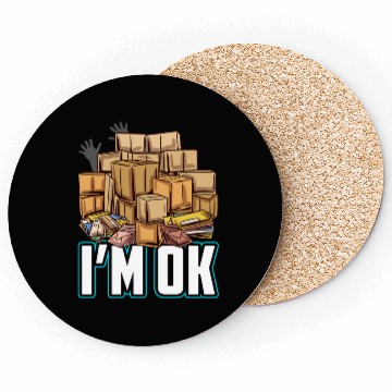 Discover I'm Ok Postal Worker Design Coasters