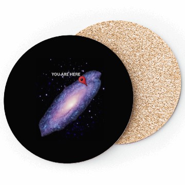 Discover 'You are here' Galaxy Geek Coasters