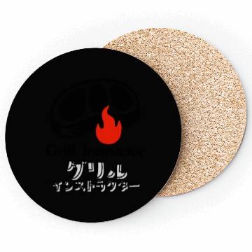 Discover Grill Instructor Steak Black Coasters
