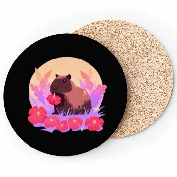 Discover Blooming Capybara Joy Coasters