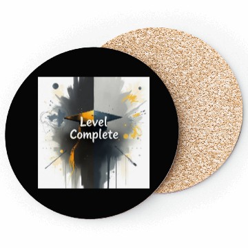 Discover Level Complete – Gamer Style Graduation Coasters