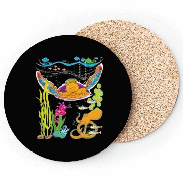 Discover Cute Hawksbill Sea Turtle Coasters