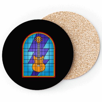 Discover Stained Glass Art Electric Guitar Coasters