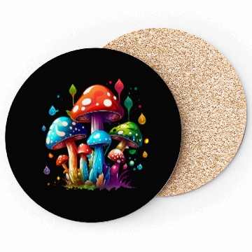 Discover Nature's Psychedelic Mushrooms Coasters