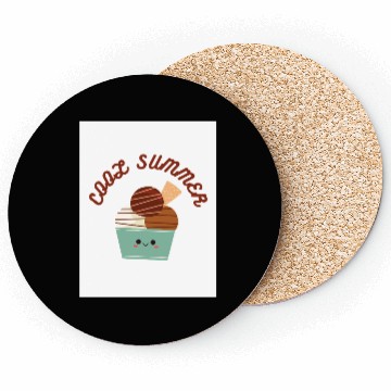 Discover Cool Summer Vibes Ice Cream Coasters
