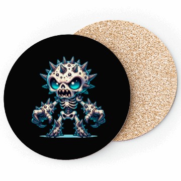 Discover Spiked Bone Monster – Creepy Skeleton Beast Coasters