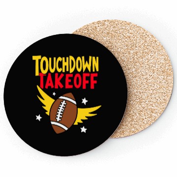 Discover Touchdown Takeoff - Football with Wings Coasters