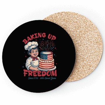 Discover Baking Up Freedom Since 1776 250 Sweet Years Coasters