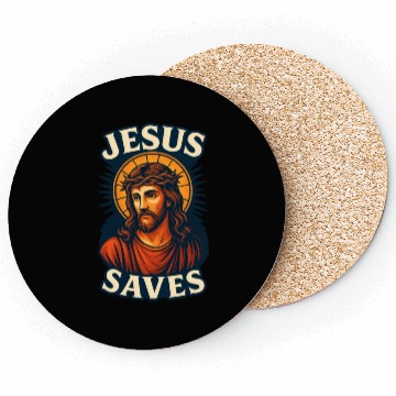 Discover Jesus Saves Coasters Design | Bold Semi-Realistic