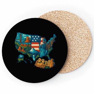 Discover USA Map Coasters Design – National Parks