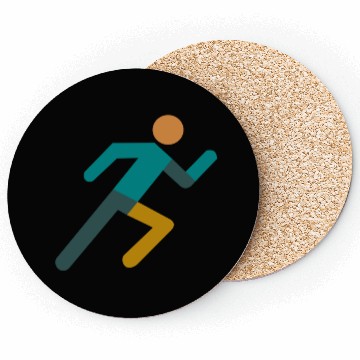 Discover Running Icon – Minimalist Runner Design Coasters