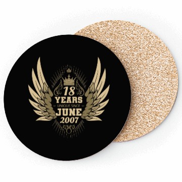 Discover Unique angel with wings 18th birthday celebration Coasters