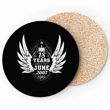 Discover Unique angel with wings 18th birthday celebration Coasters