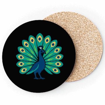 Discover Elegant Peacock Feather Spread Coasters